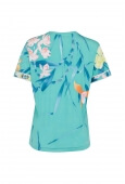 TEE SHIRT SALOME IN SILK JERSEY FLORAL PRINT