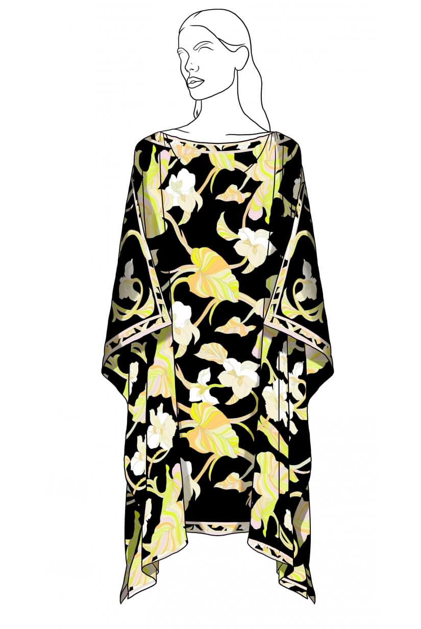 CAFTAN 140X180 EN SOIE