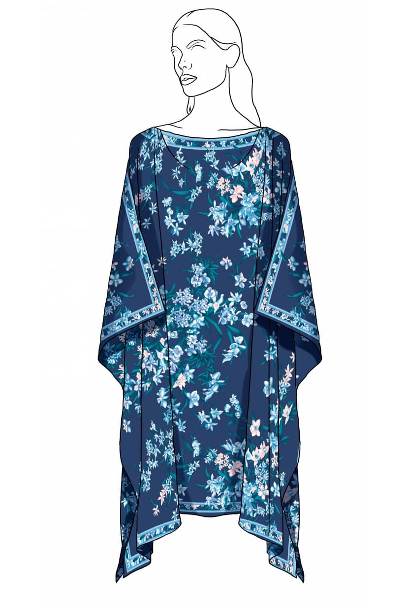 CAFTAN 140X180 EN SOIE