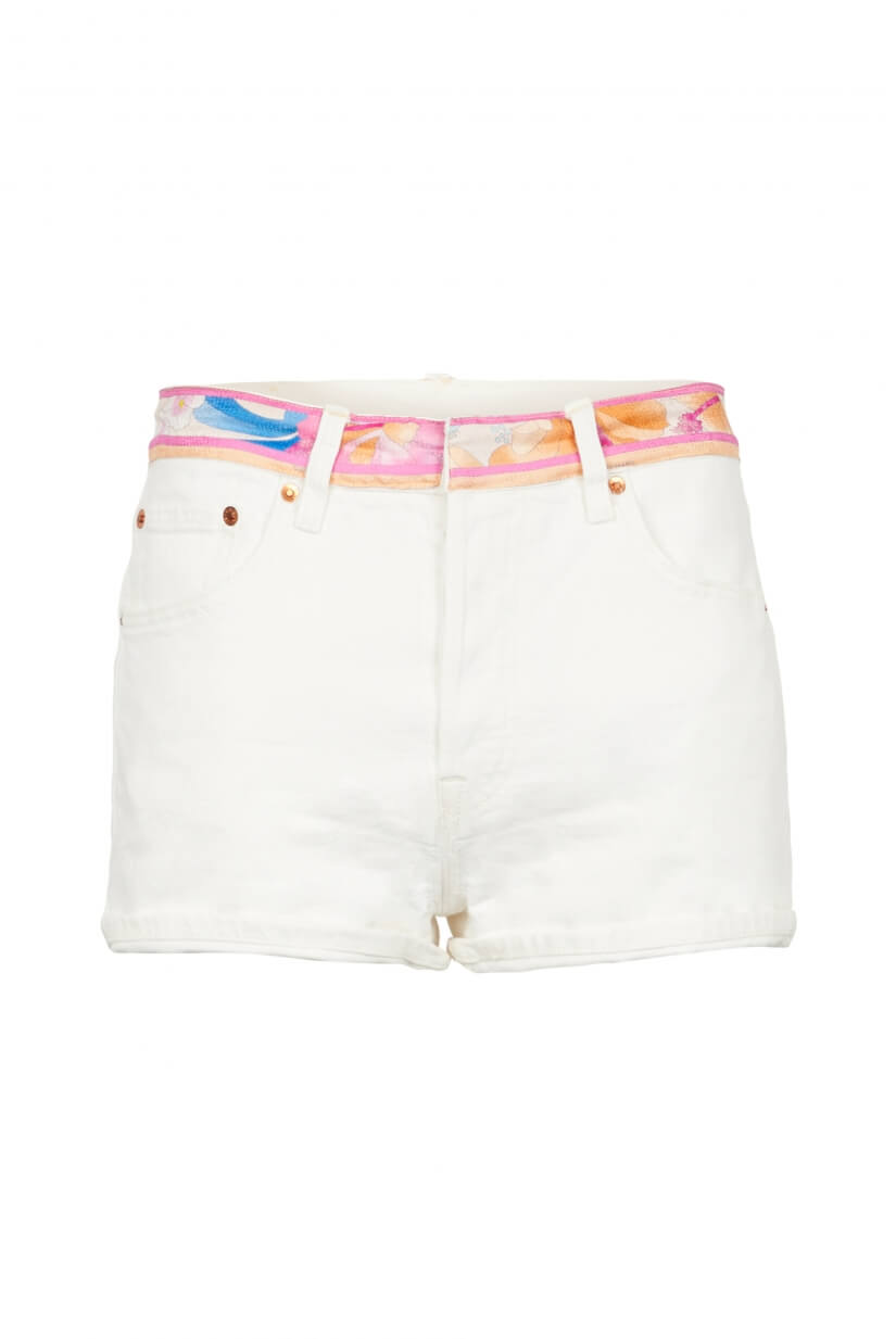 SHORT JEAN UPCYCLING HIBISCUS
