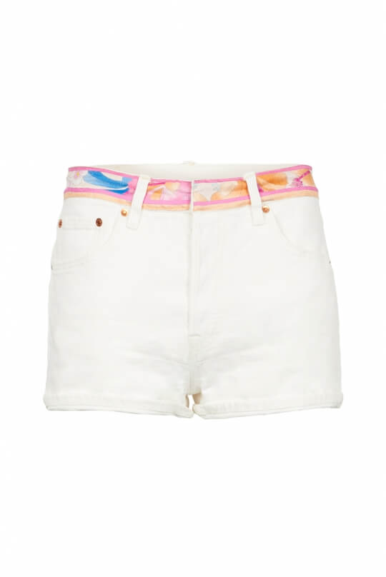 SHORT JEAN UPCYCLING HIBISCUS