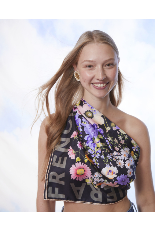 CARRE 90x90 EN TWILL DE SOIE