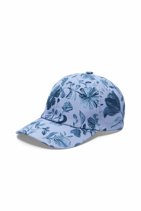 CASQUETTE À FLEURS BLEU