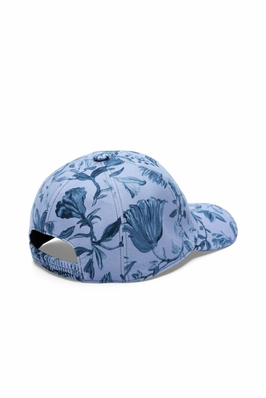 CASQUETTE À FLEURS BLEU