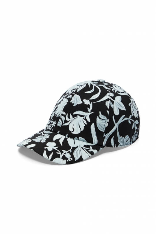 CASQUETTE À FLEURS NOIR