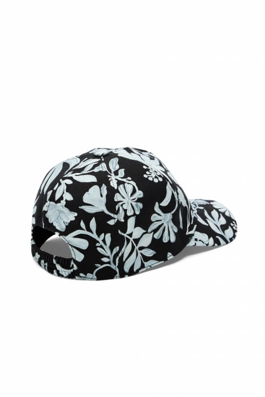 CASQUETTE À FLEURS NOIR