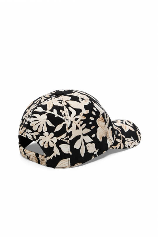 CASQUETTE À FLEURS NOIR