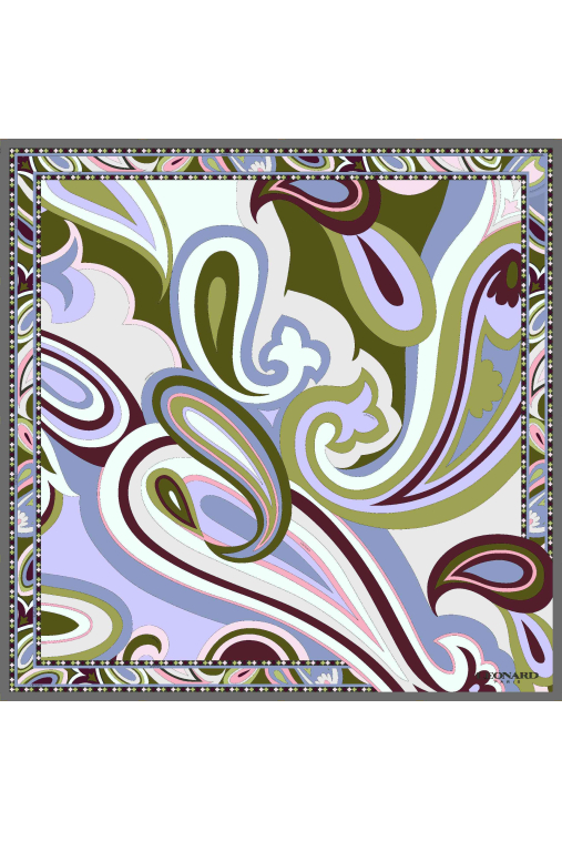 CARRÉ 90X90 EN TWILL DE SOIE