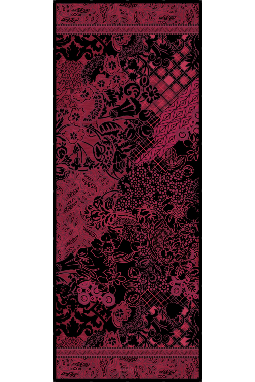 OBLONG 70x180 IN WOOL-SILK