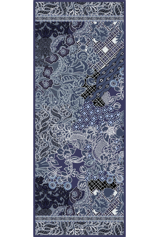 OBLONG 70x180 IN WOOL-SILK
