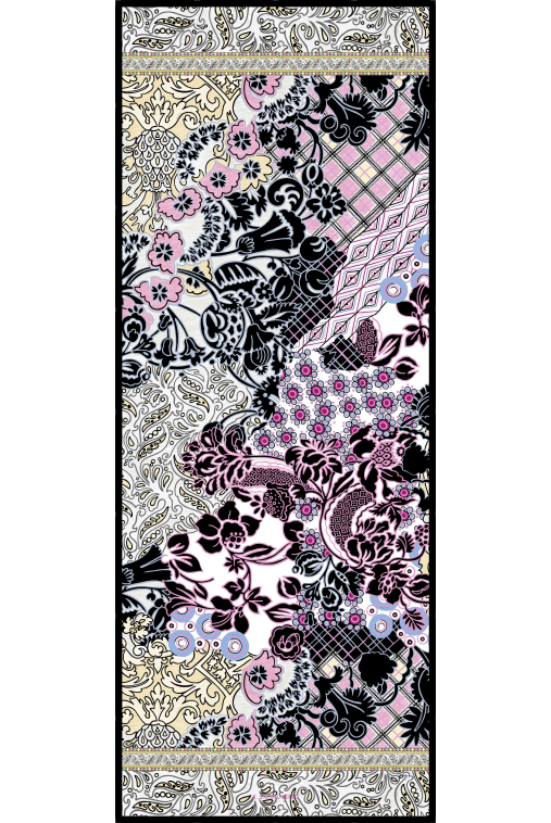 OBLONG 70x180 IN WOOL-SILK