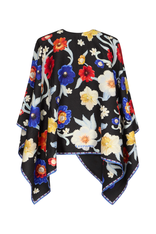 PONCHO 140x140 IN WOOL-SILK