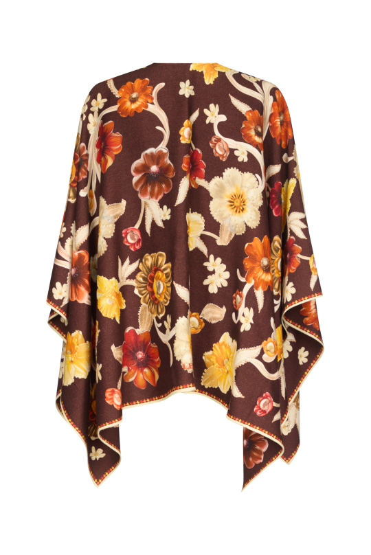 PONCHO 140x140 IN WOOL-SILK