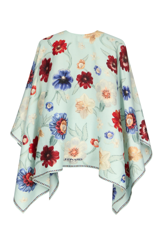 PONCHO 140x140 IN WOOL-SILK