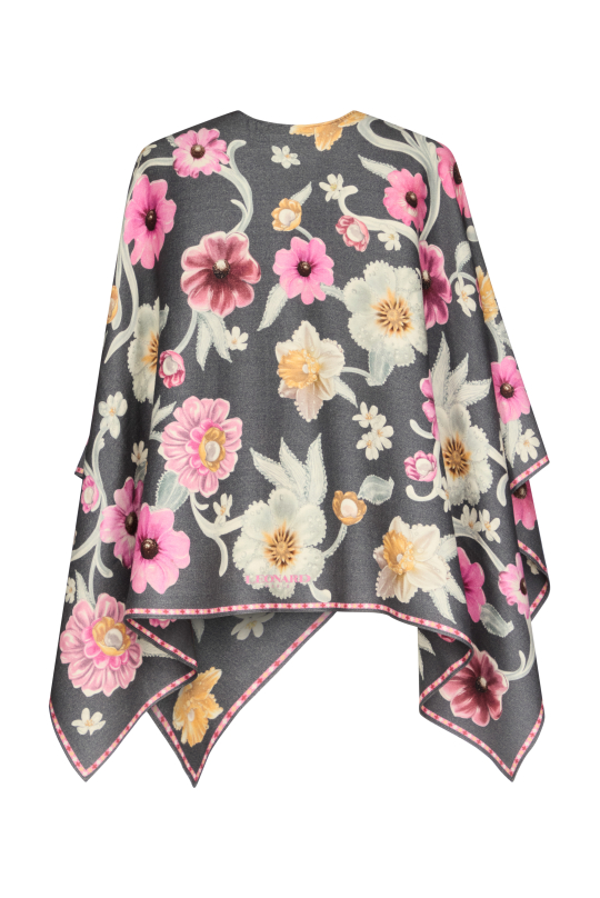 PONCHO 140x140 IN WOOL-SILK