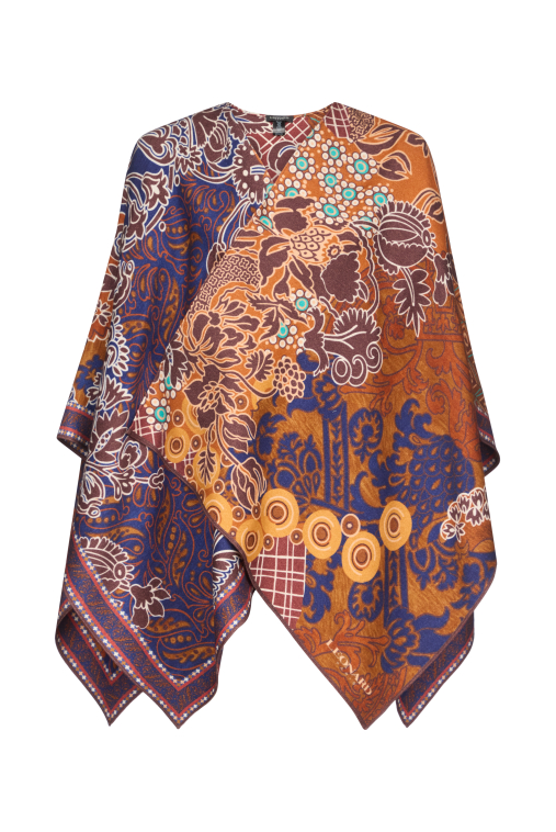 PONCHO 140x140 EN LAINE-SOIE