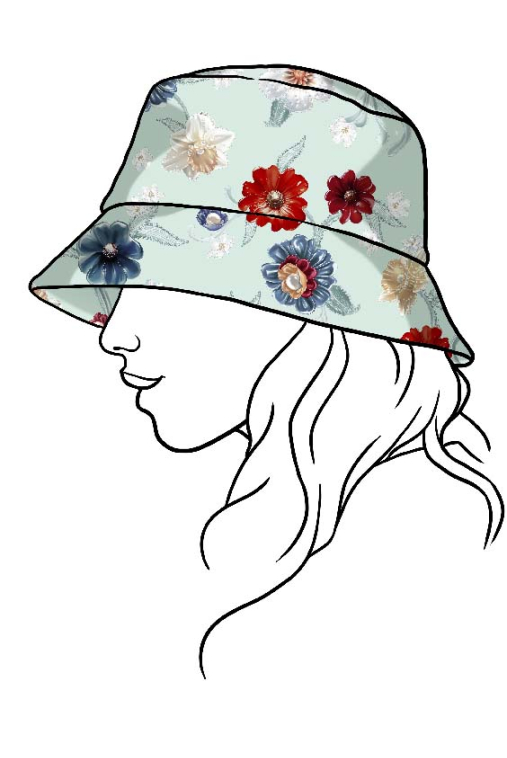 BUCKET ONE SIZE IN COTTON TWILL